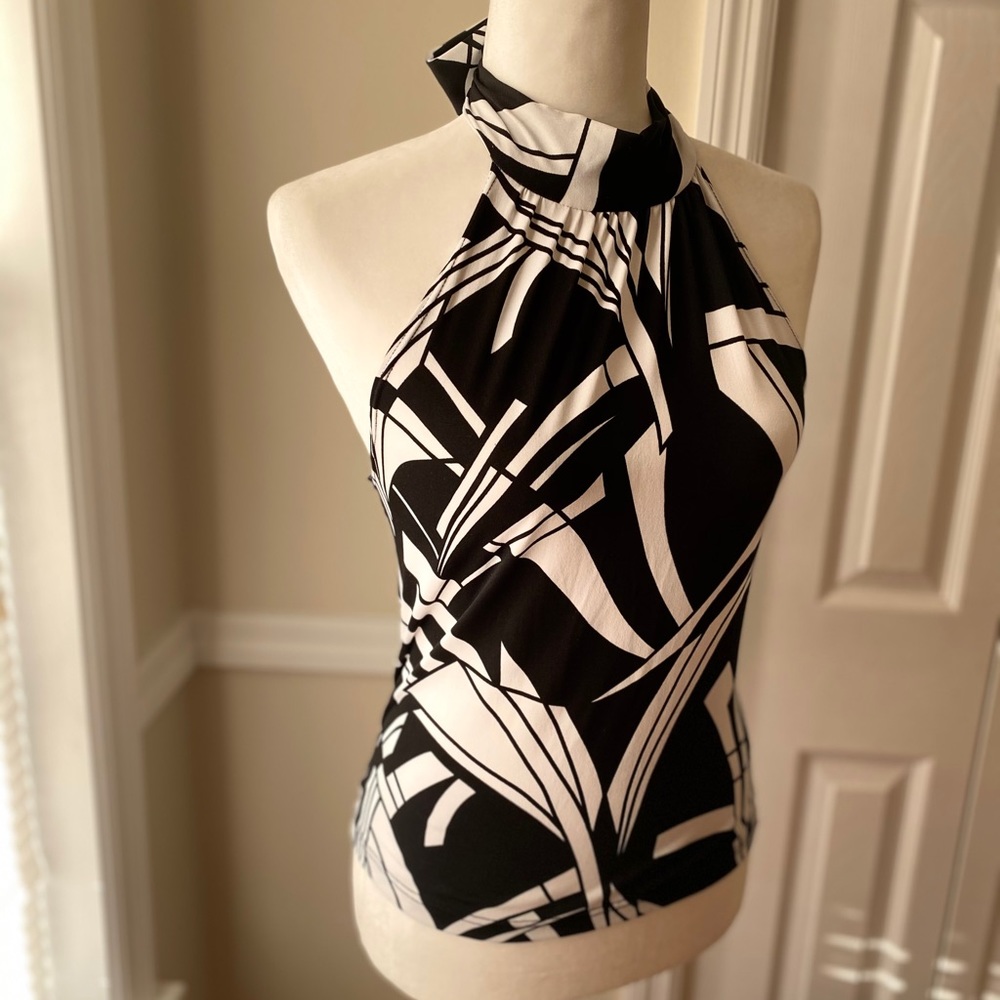 Forever 21 Vintage Halter Top W Open Back Medium